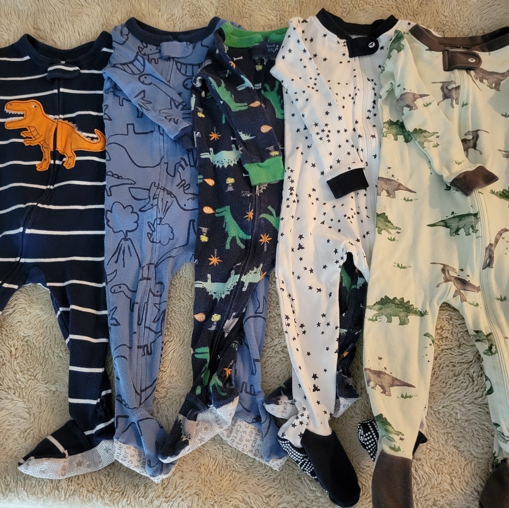 Burts Bees & Carters Variety 12 mo Pajamas
